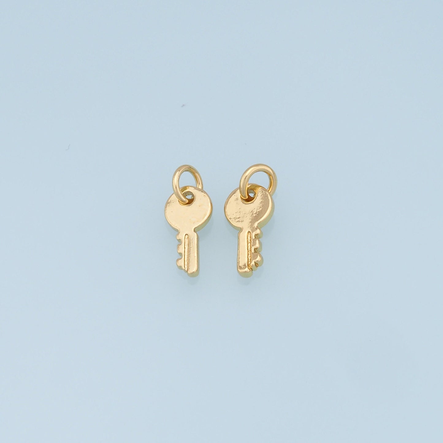 Gold key Charms,18K Gold Filled Key Pendant,key Charm Bracelet Necklace for DIY Jewelry Making Supply