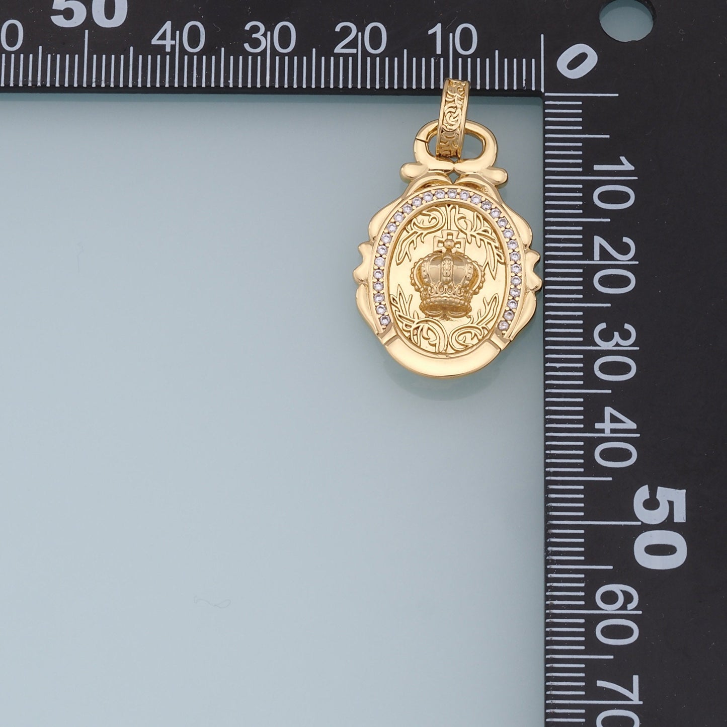Gold crown Charms,18K Gold Filled crown Pendant,CZ crown Charm Bracelet Necklace for DIY Jewelry Making Supply