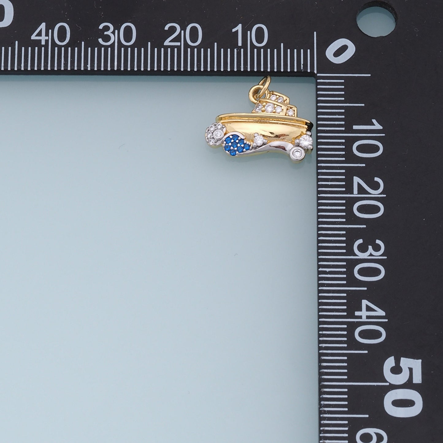 Gold Boat Charms,18K Gold Filled Boat Pendant,cute Charm Bracelet Necklace for DIY Jewelry Making Supply