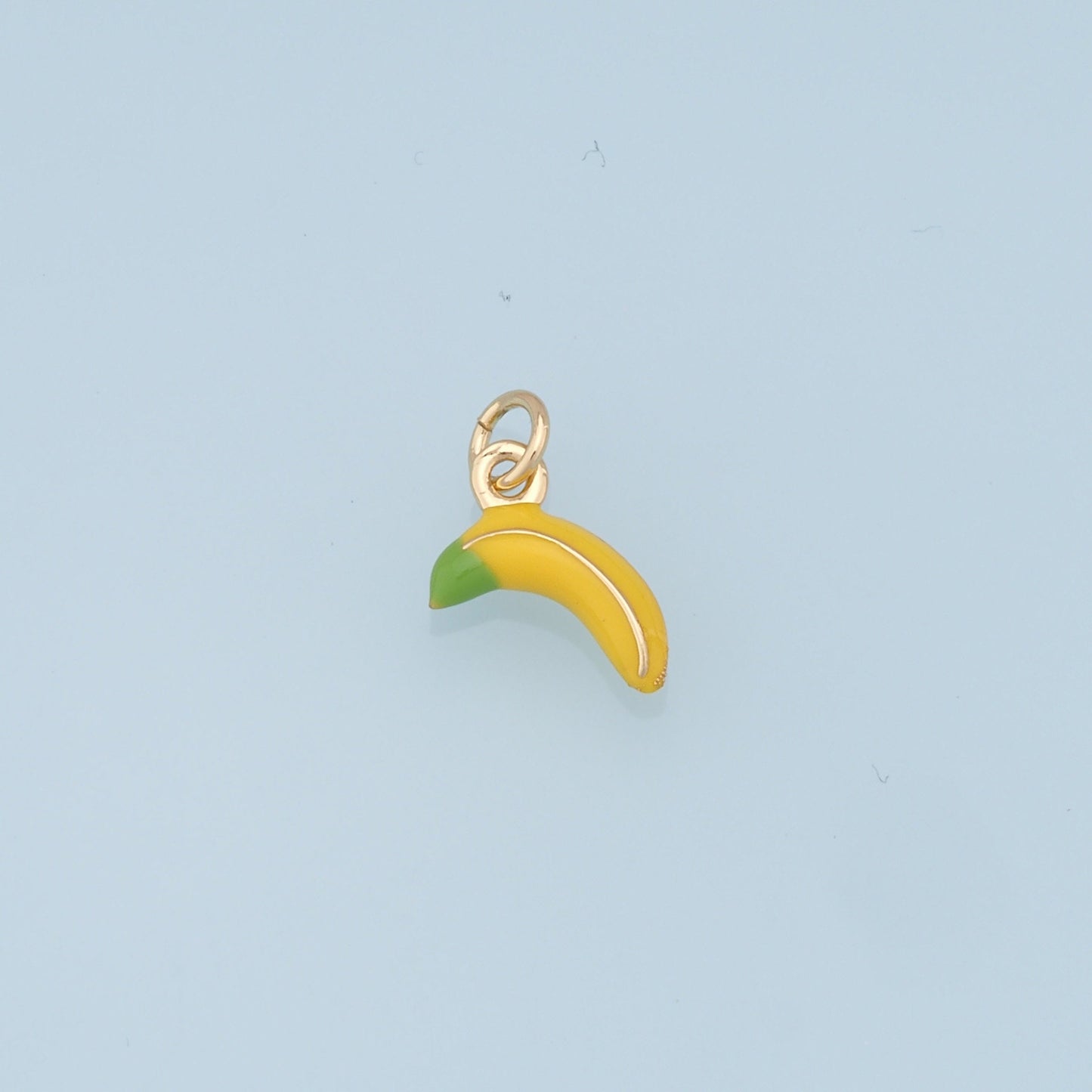 Gold Banana Charms,18K Gold Filled Enamel Banana Pendant,Kawaii Charm Bracelet Necklace for DIY Jewelry Making Supply