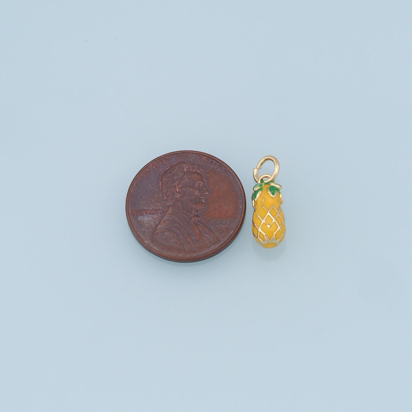 Cute Fruit Charms,18K Gold Filled Enamel Fruit Pendant,Kawaii Charm Bracelet Necklace for DIY Jewelry Making Supply