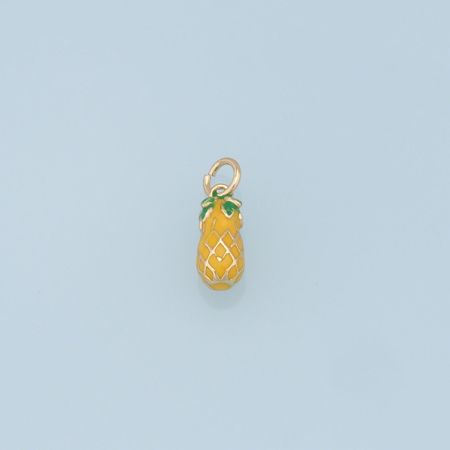 Cute Fruit Charms,18K Gold Filled Enamel Fruit Pendant,Kawaii Charm Bracelet Necklace for DIY Jewelry Making Supply