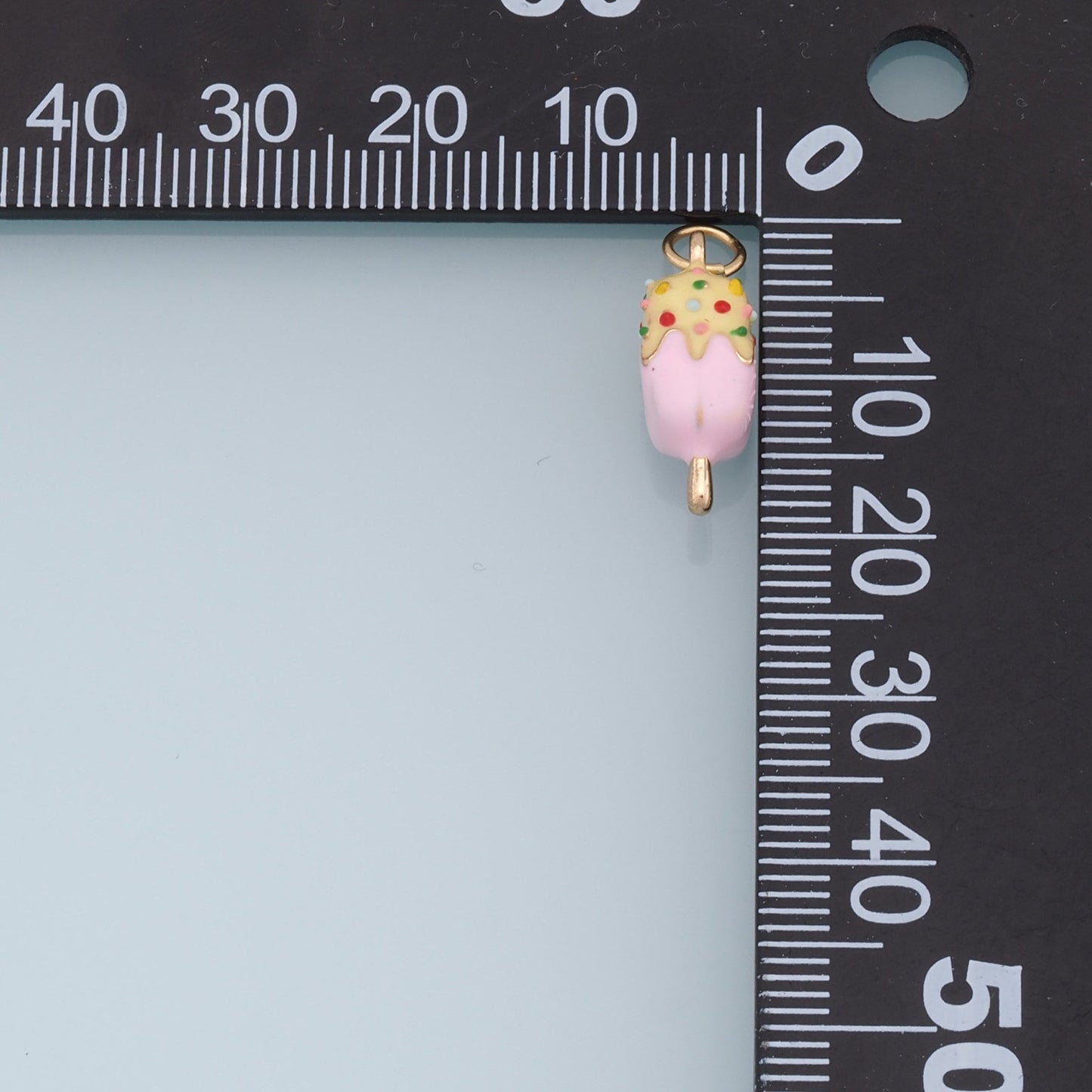 Ice Cream Charms,18K Gold Filled Enamel Ice Cream Pendant,Cute Ice Cream Charm Bracelet Necklace for DIY Jewelry Making Supply