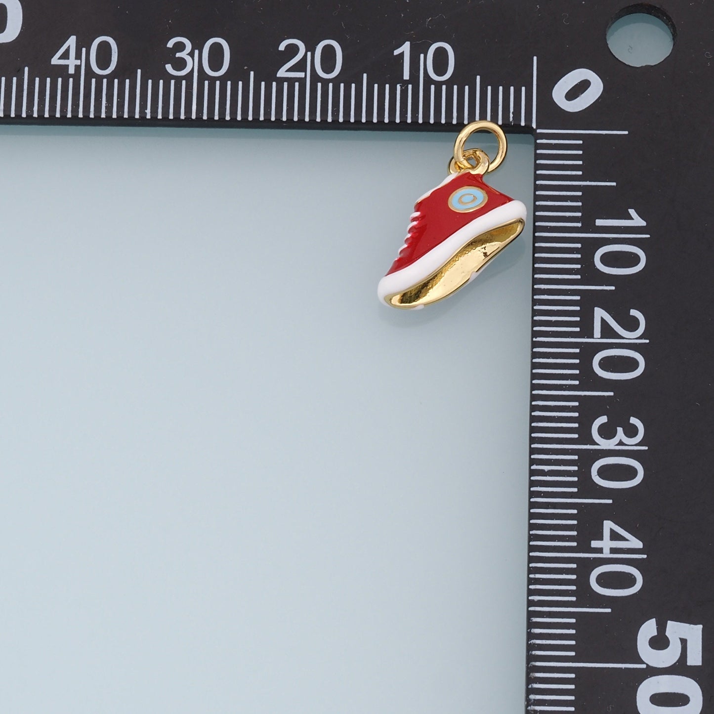 Gold Shoe Charms,18K Gold Filled Enamel Shoe Pendant,Cute Shoe Charm Bracelet Necklace for DIY Jewelry Making Supply