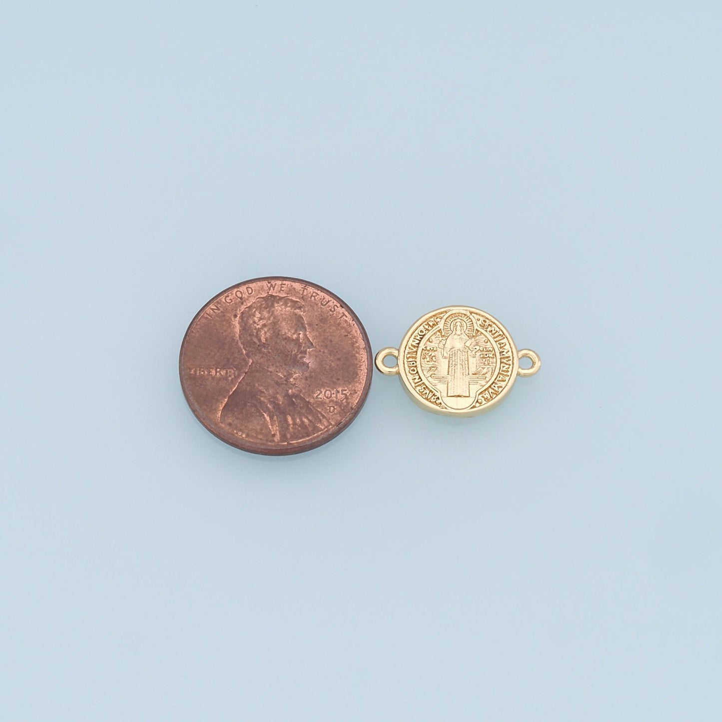 Gold Our Lady of Guadalupe Connector Charms,18K Gold Filled virgin mary Pendant Charm Bracelet Necklace for DIY Jewelry Making Supply