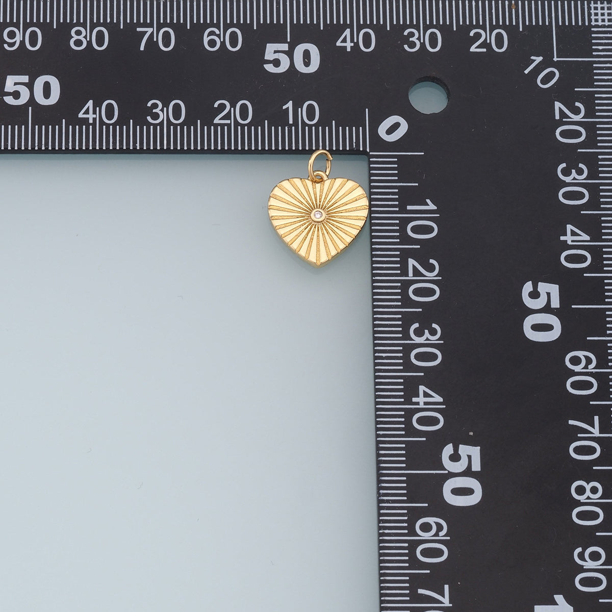 18K Gold Filled Heart Charm Pendant for Jewelry Making