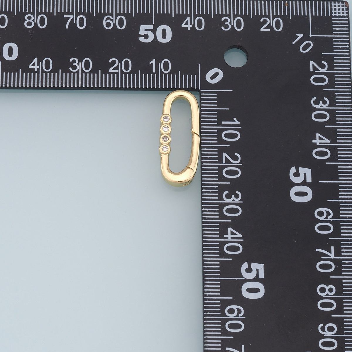18K Gold Filled Oval Clasp for Jewelry Making
