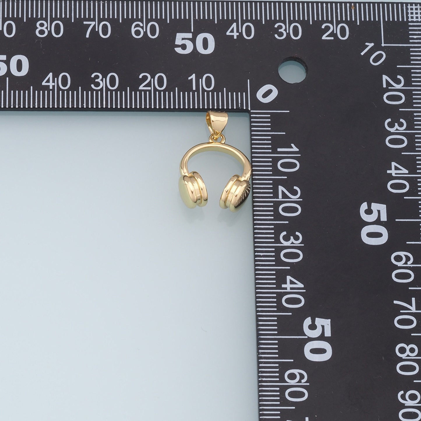 Gold Earphone Charms,18K Gold Filled Earphone Pendant,Earphone Charm Bracelet Necklace for DIY Jewelry Making Supply