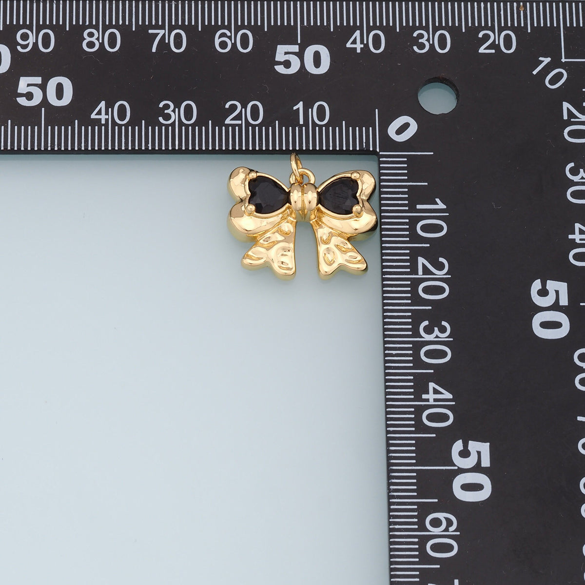 18K Gold Filled Bow Charm Pendant for Jewelry Making