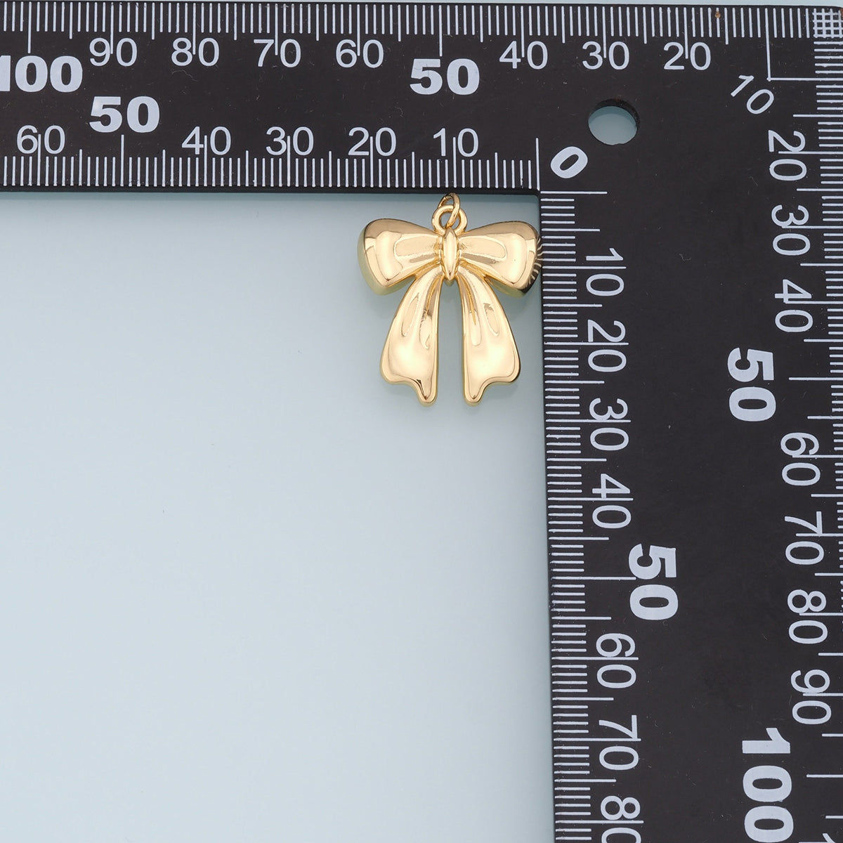 18K Gold Filled Bow Charm Pendant for Jewelry Making