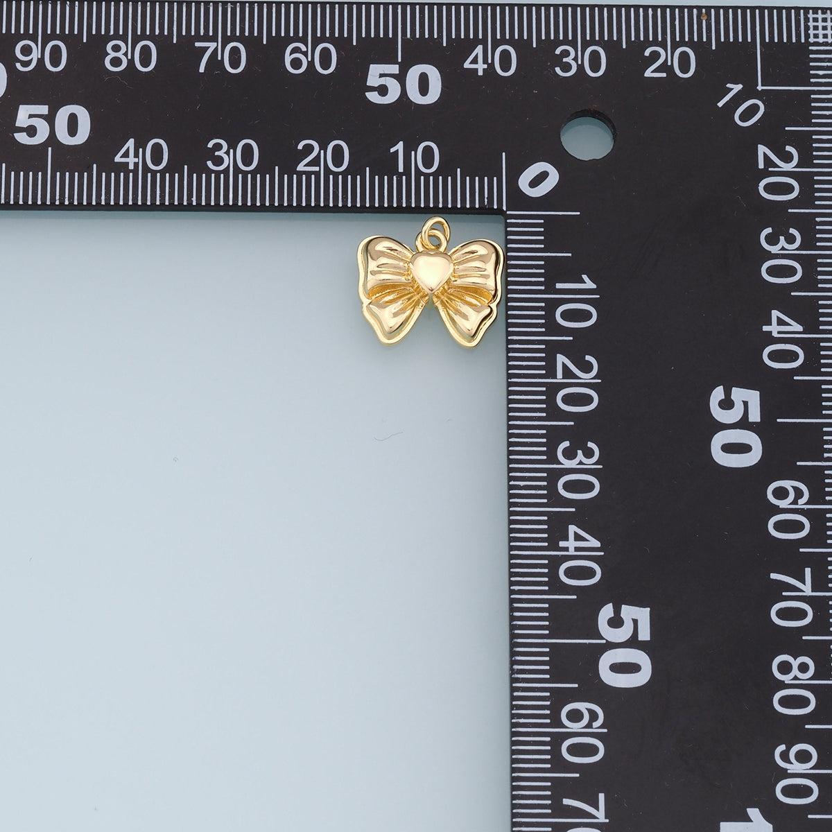 18K Gold Filled Bow Charm Pendant for Jewelry Making