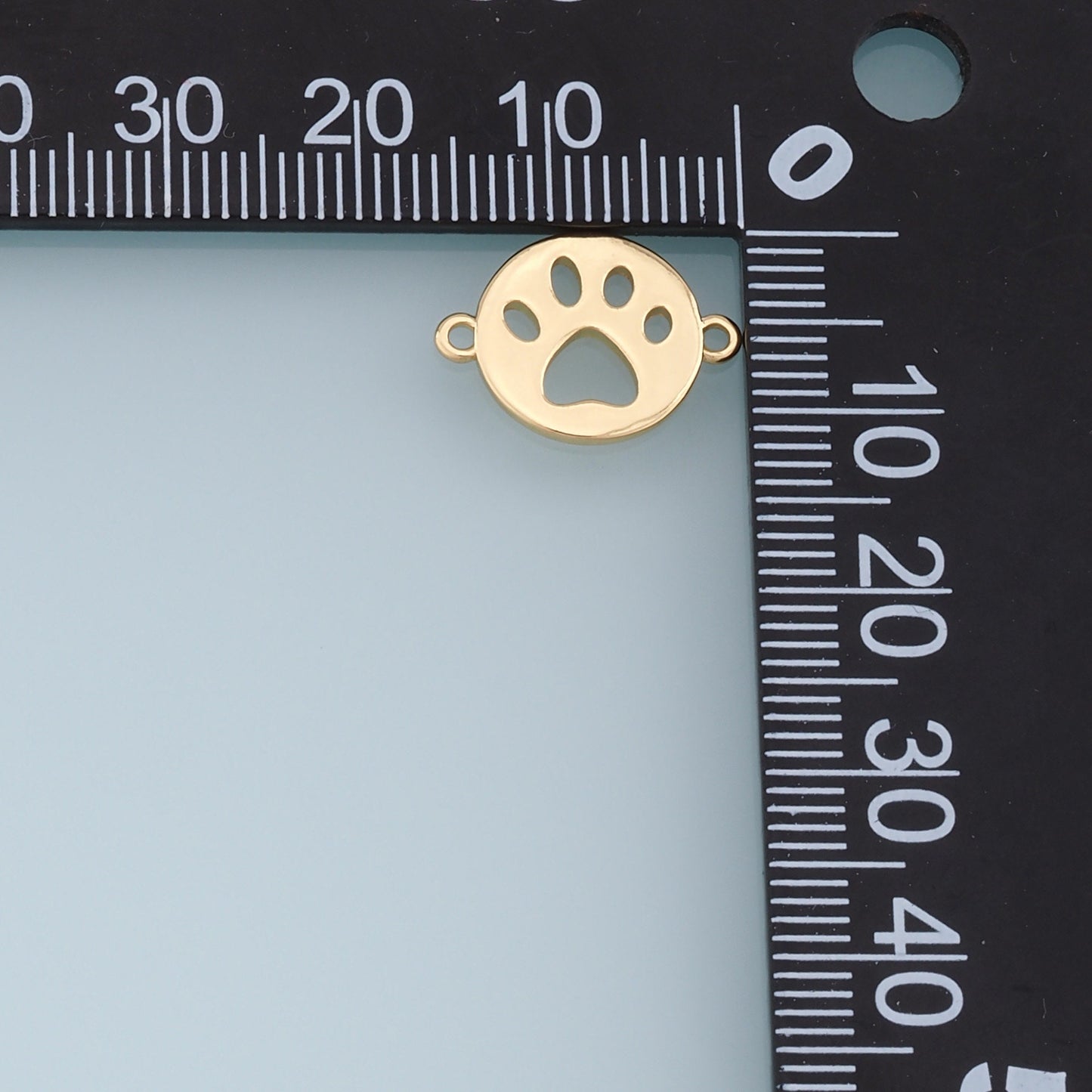 Gold Paw Connector Charms,18K Gold Filled Cat Paw Pendant,Dog Paw Charm Bracelet Necklace for DIY Jewelry Making Supply