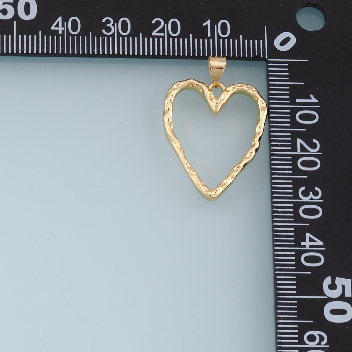 18K Gold Filled Heart Charm Pendant for Jewelry Making