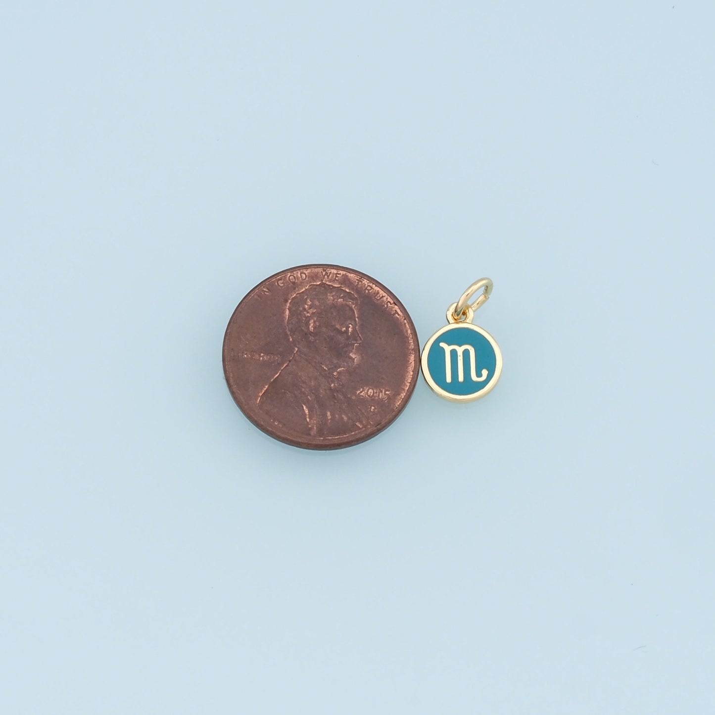 18K Gold Filled Enamel Zodiac Constellation Charms,Zodiac Symbol,Blue Horoscope Charm,Gold Astrological Zodiac Sign Minimalist Jewelry