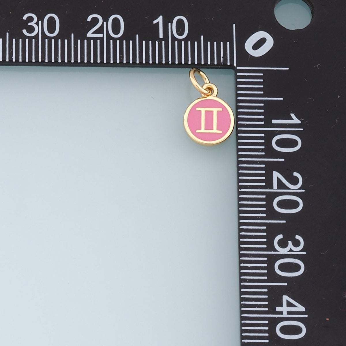 18K Gold Filled Enamel Zodiac Constellation Charms,Zodiac Symbol,Pink Horoscope Charm,Gold Astrological Zodiac Sign Minimalis