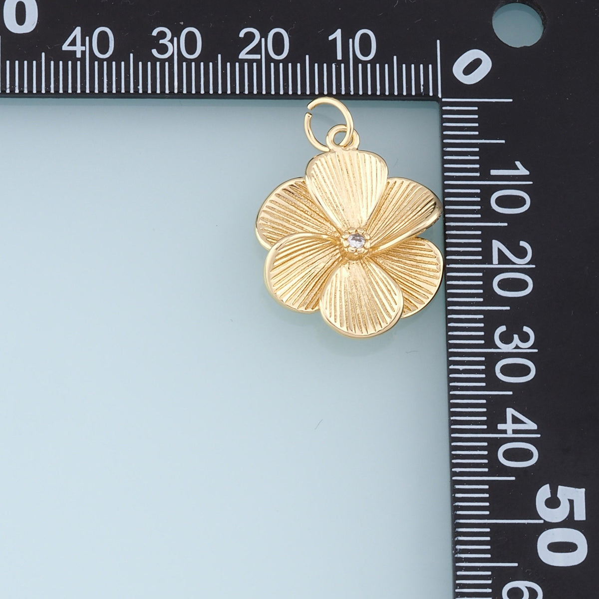 Gold Flower Charms,18K Gold Filled Flower Pendant,Silver flower Charm Bracelet Necklace for DIY Jewelry Making Supply