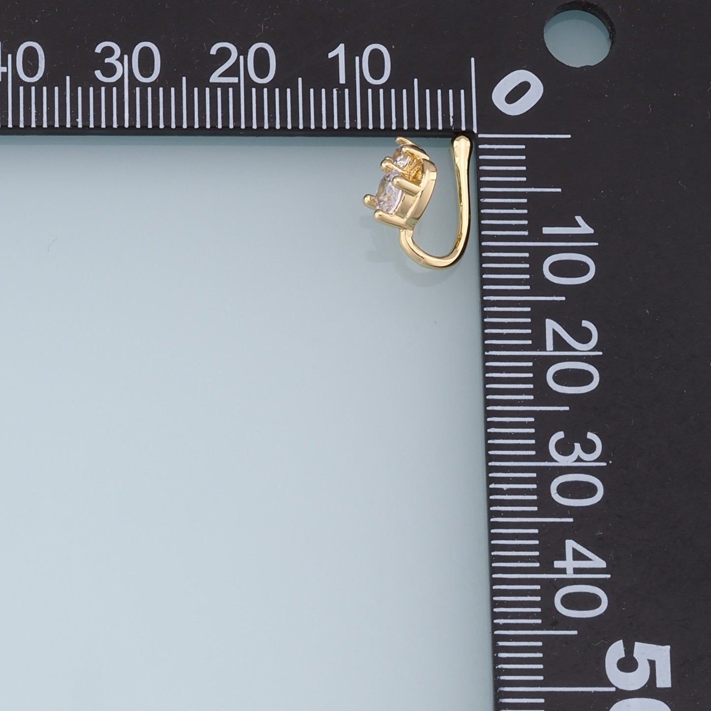 1pair Heart Nose Ring, 18K Gold Filled Dainty Heart Hoop Earrings,CZ Ear Cuff No Piercing,Cartilage Earring,Ear Wrap Earrings