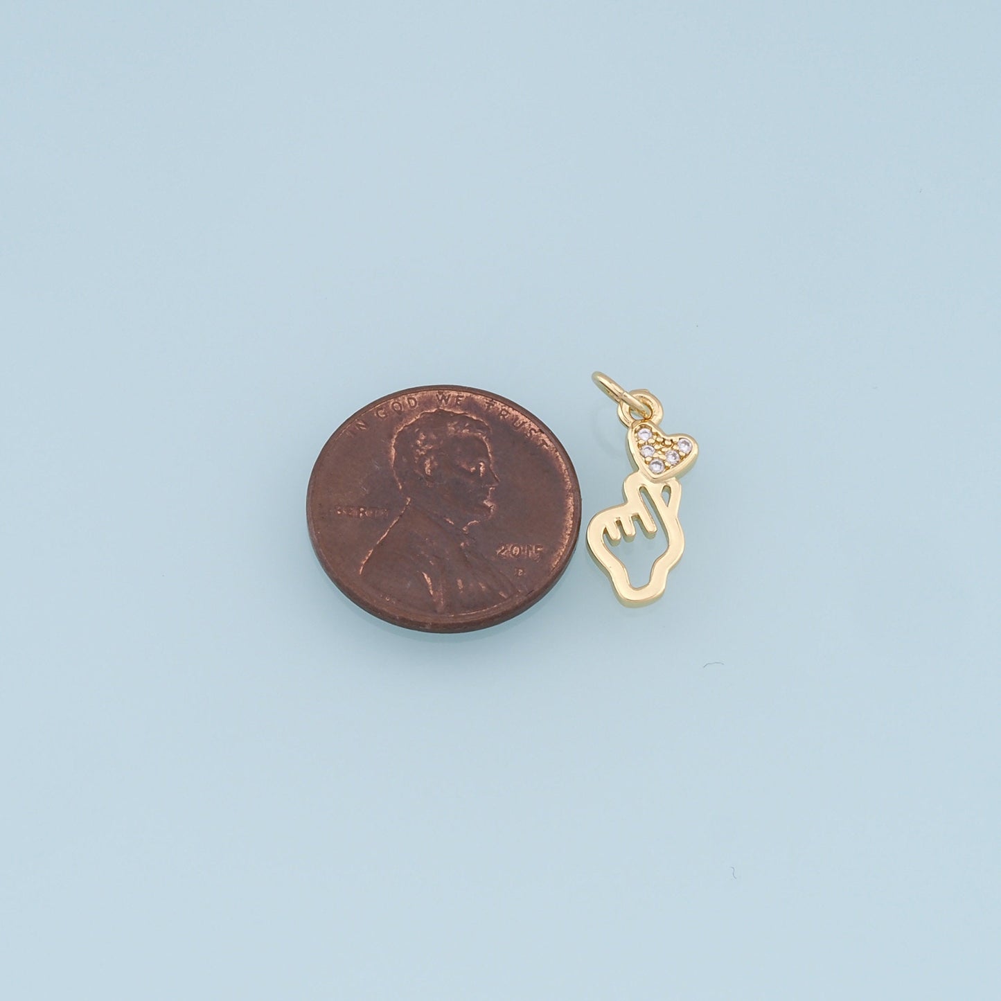 Gold Love Charms,18K Gold Filled Heart Pendant,Love Charm Bracelet Necklace for DIY Jewelry Making Supply