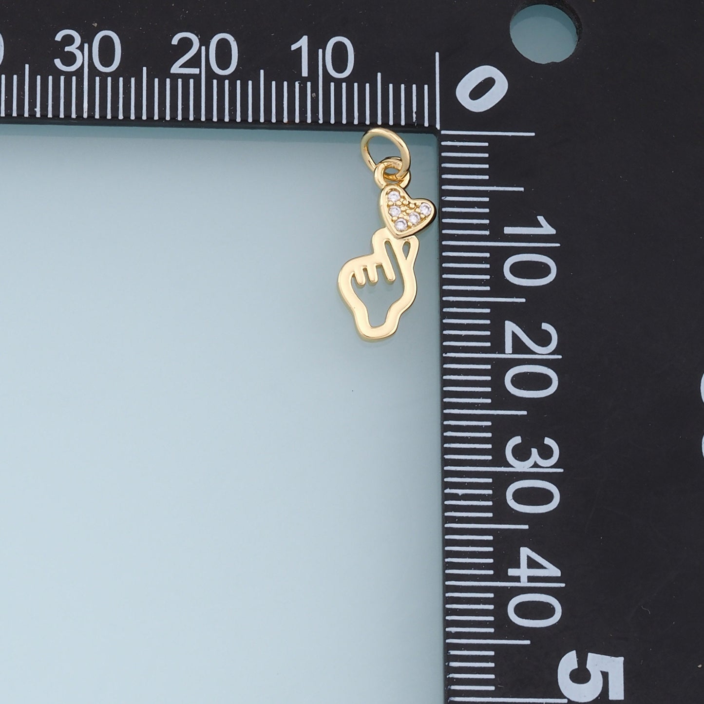 Gold Love Charms,18K Gold Filled Heart Pendant,Love Charm Bracelet Necklace for DIY Jewelry Making Supply