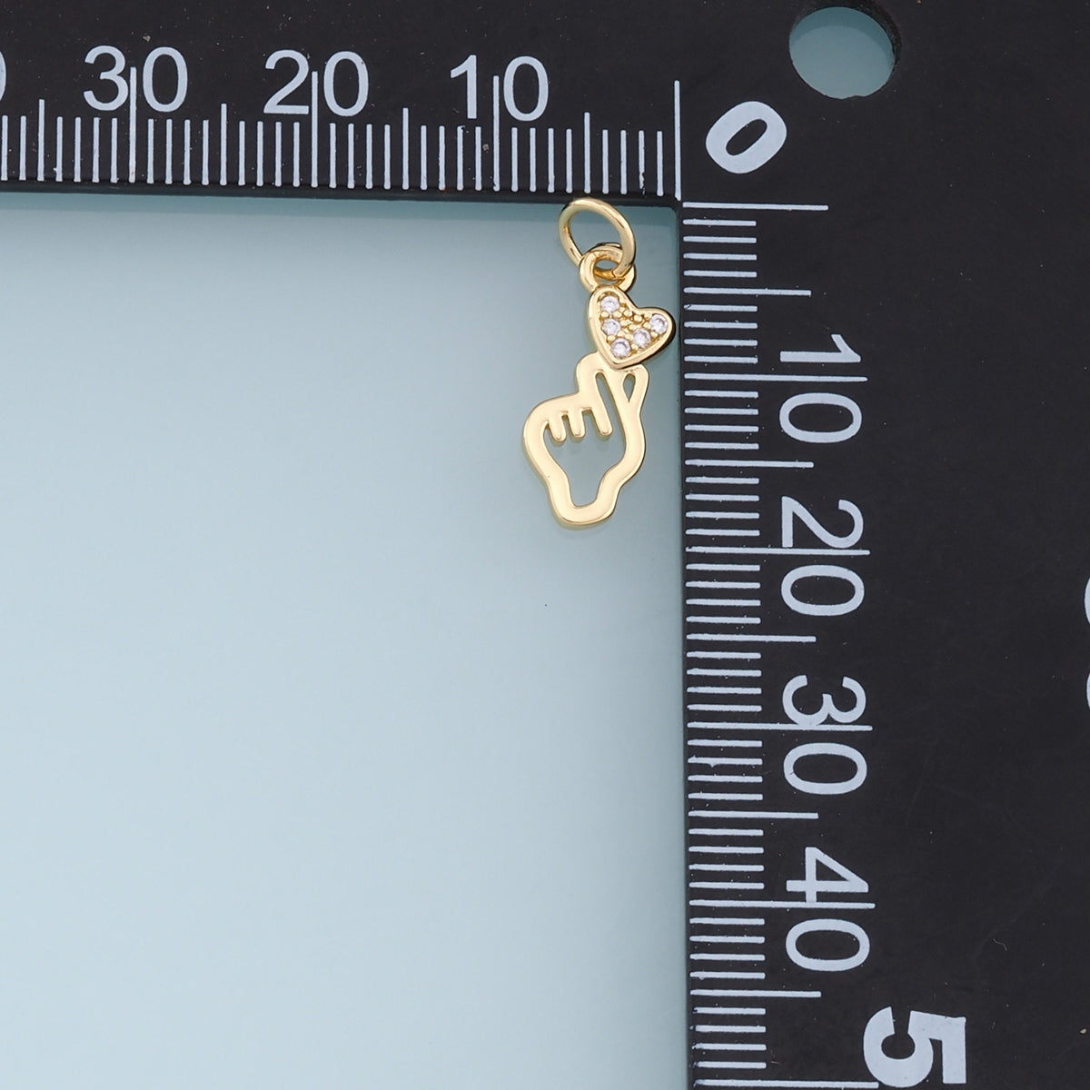 18K Gold Filled Heart Charm Pendant for Jewelry Making