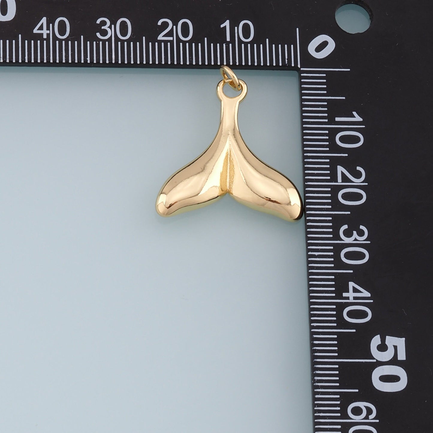 Gold Mermaid Charms,18K Gold Filled Tail Pendant,Mermaid Tail Charm Bracelet Necklace for DIY Jewelry Making Supply