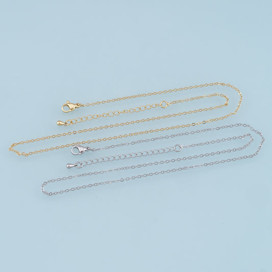 Gold Oval Chain,18K Gold Filled Oval for Necklace Bracelet DIY Jewelry Making Supply