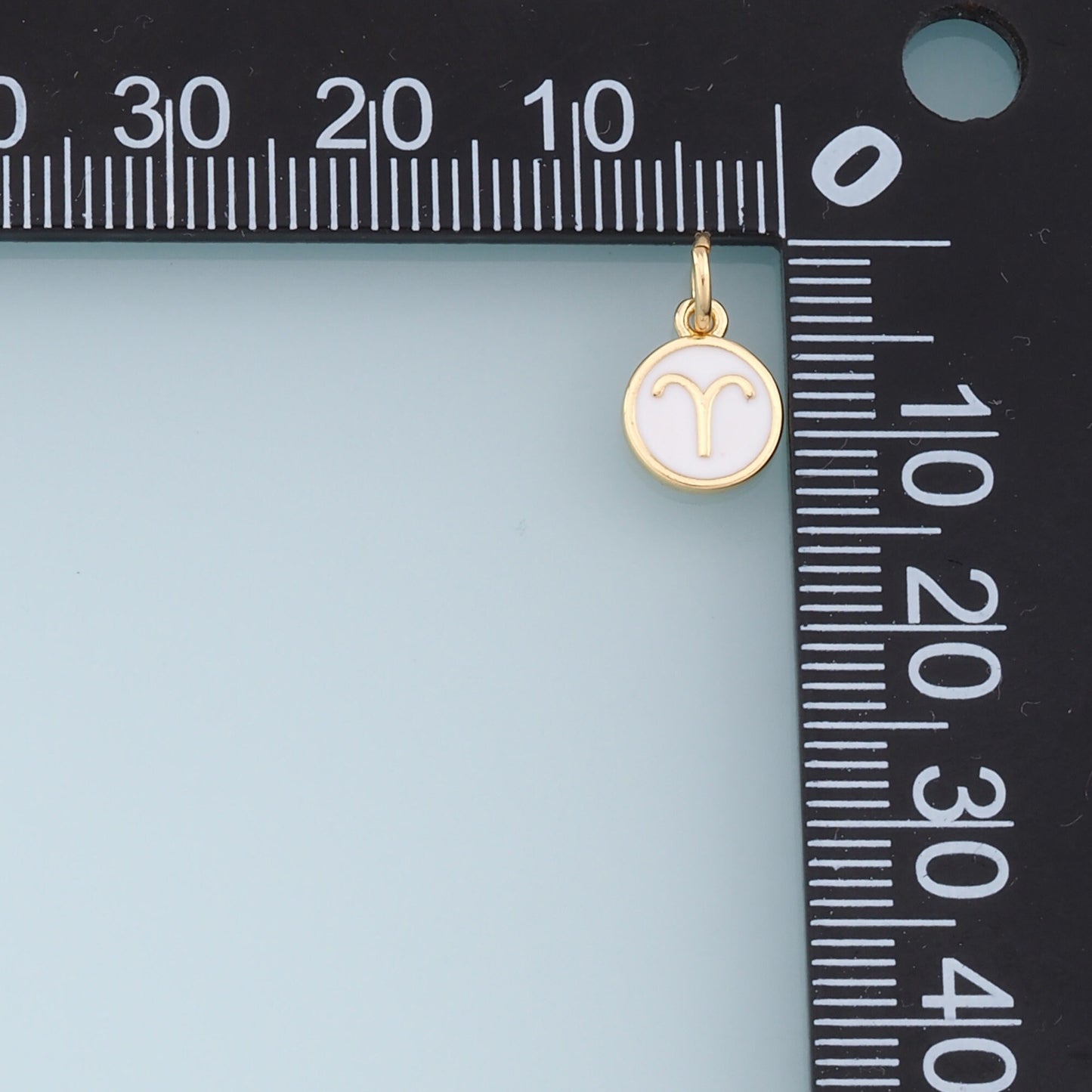 18K Gold Filled Enamel Zodiac Constellation Charms,Zodiac Symbol,White Horoscope Charm,Gold Astrological Zodiac Sign Minimalist Jewelry