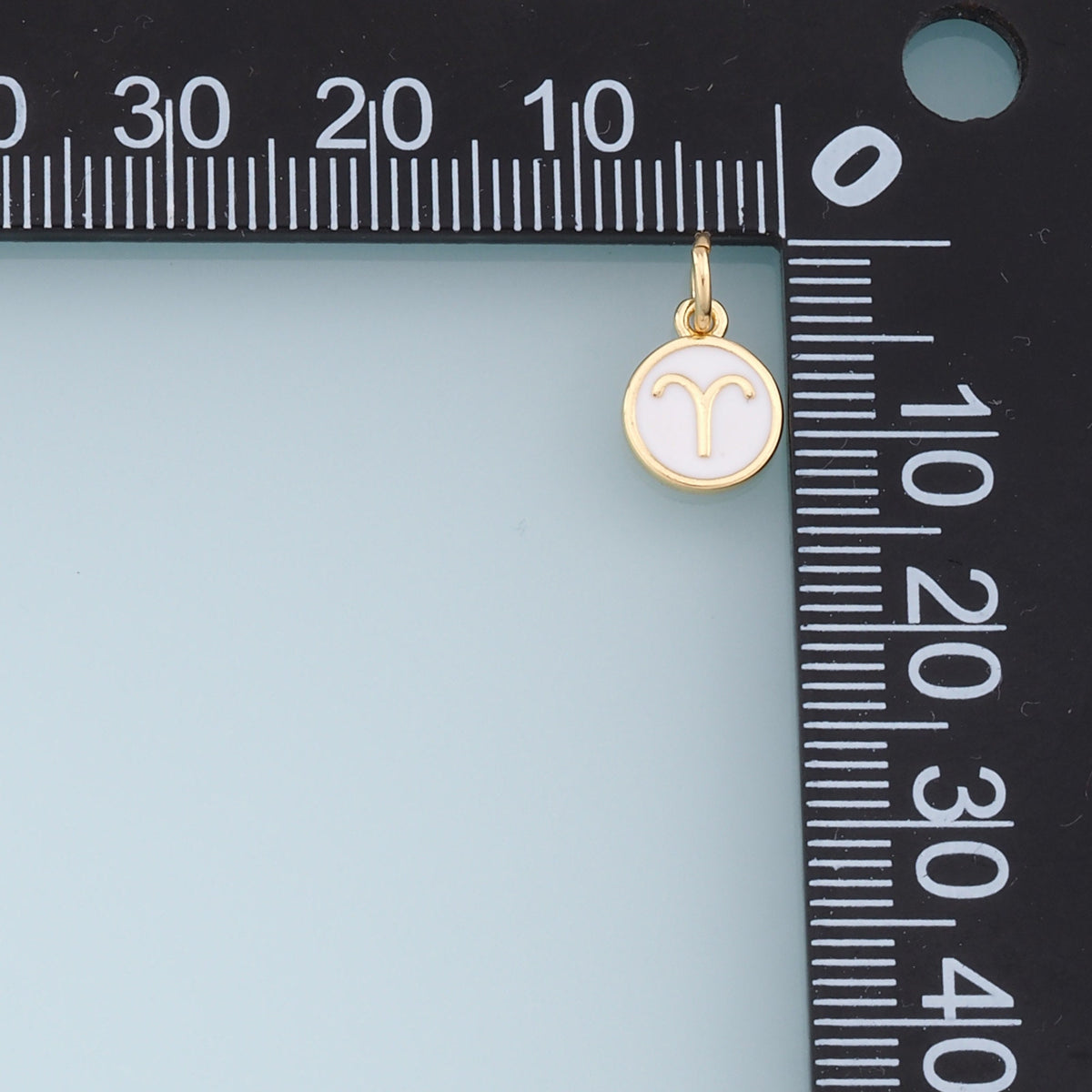 18K Gold Filled Enamel Zodiac Constellation Charms,Zodiac Symbol,White Horoscope Charm,Gold Astrological Zodiac Sign Minimali