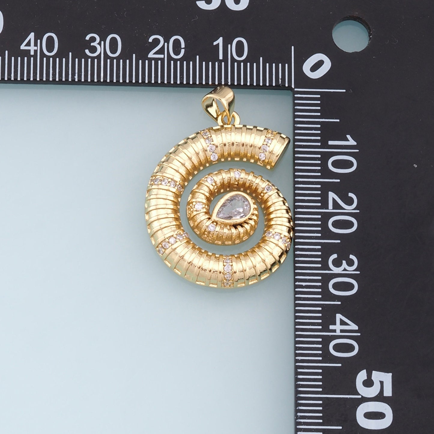 Gold Shell Charms,18K Gold Filled Conch Shell Pendant,CZ Micro Pave Conch Shell Charm Bracelet Necklace for DIY Jewelry Making Supply