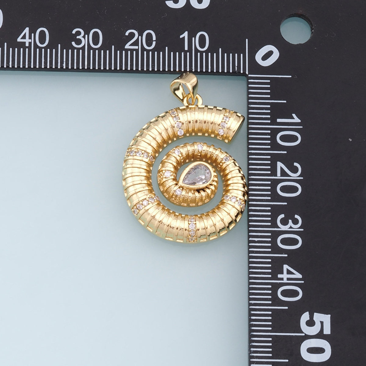 Gold Shell Charms,18K Gold Filled Conch Shell Pendant,CZ Micro Pave Conch Shell Charm Bracelet Necklace for DIY Jewelry Makin