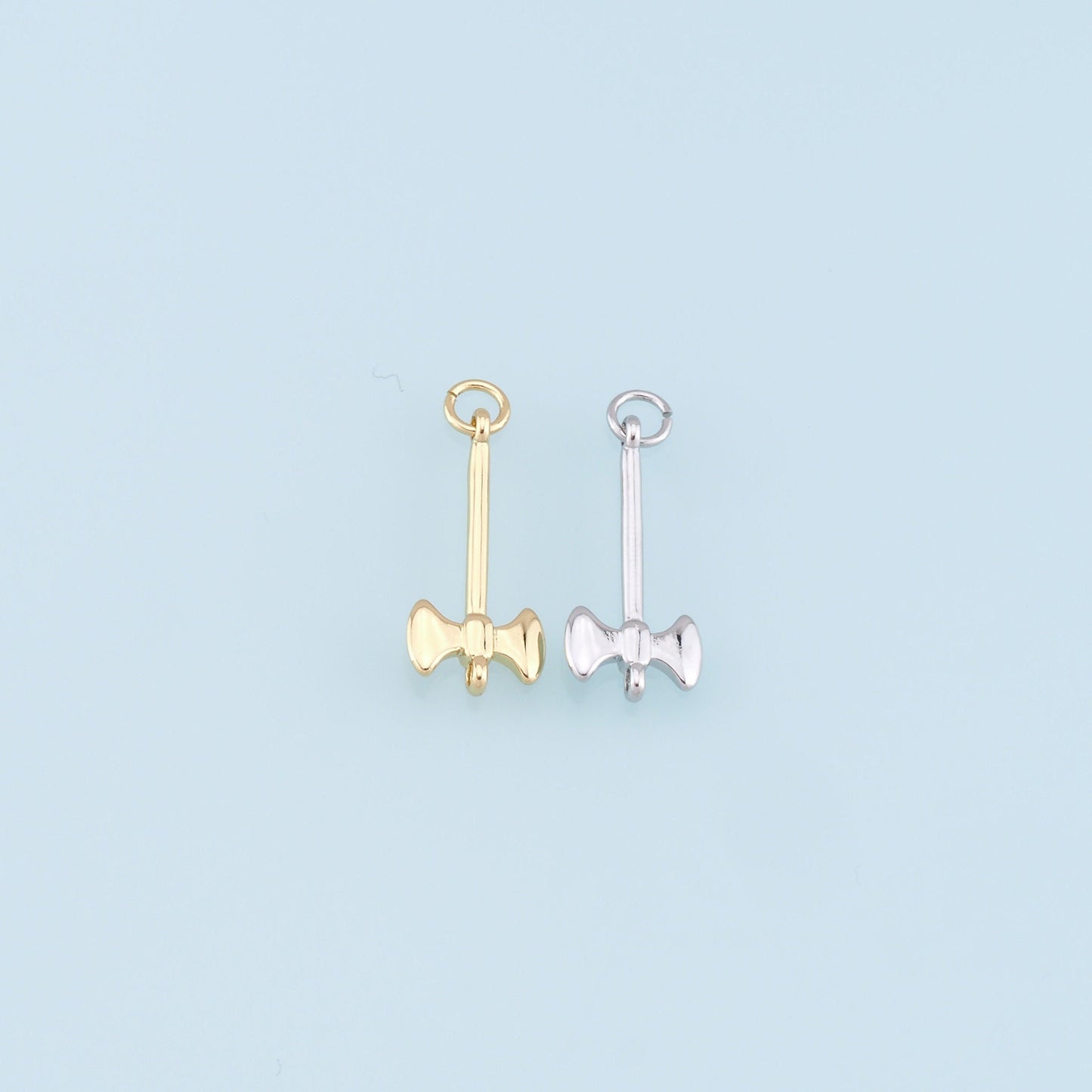 Gold Axe Charms,18K Gold Filled Axe Pendant,Axe Charm Bracelet Necklace for DIY Jewelry Making Supply