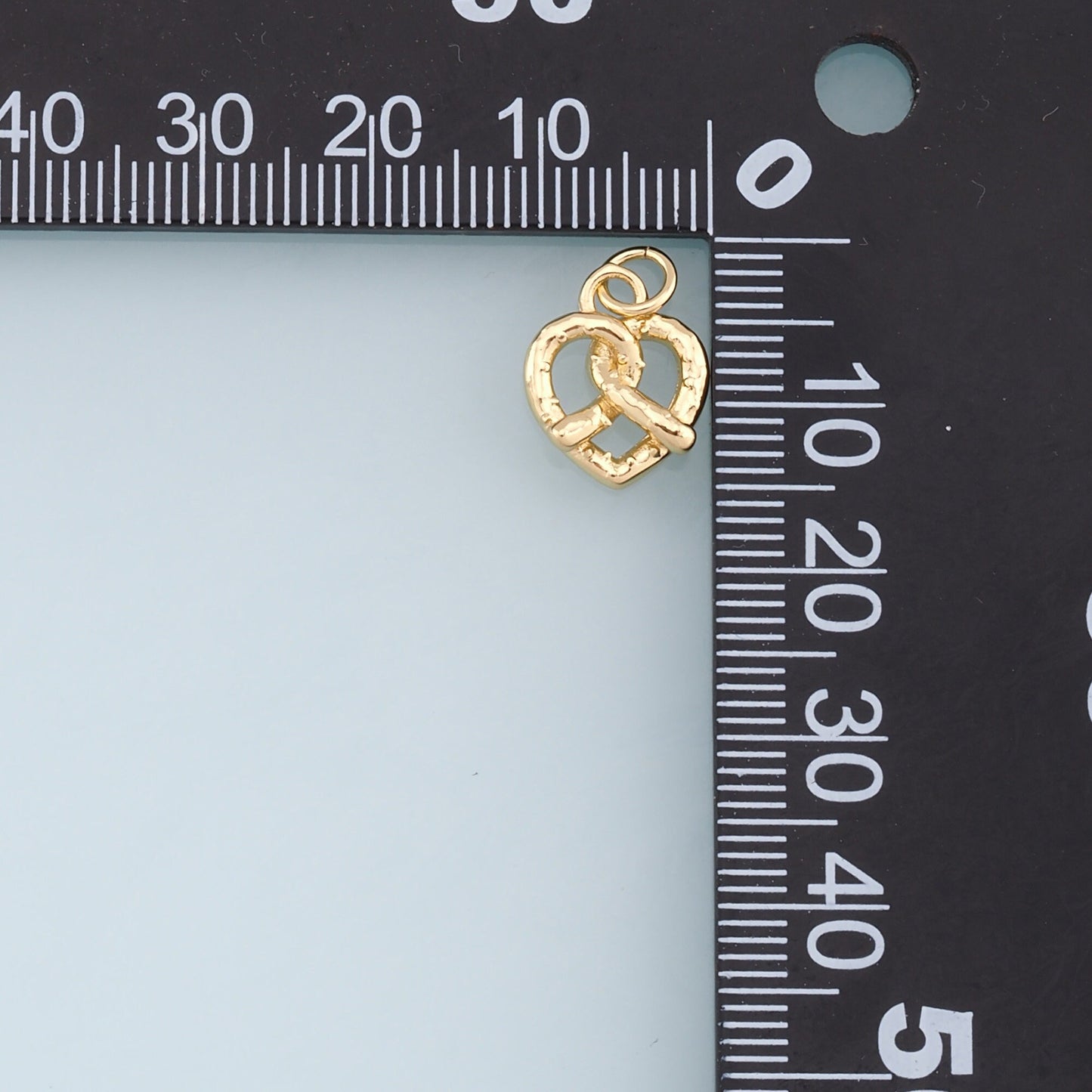 Gold Heart Charms,18K Gold Filled Heart Pendant,Heart Charm Bracelet Necklace for DIY Jewelry Making Supply