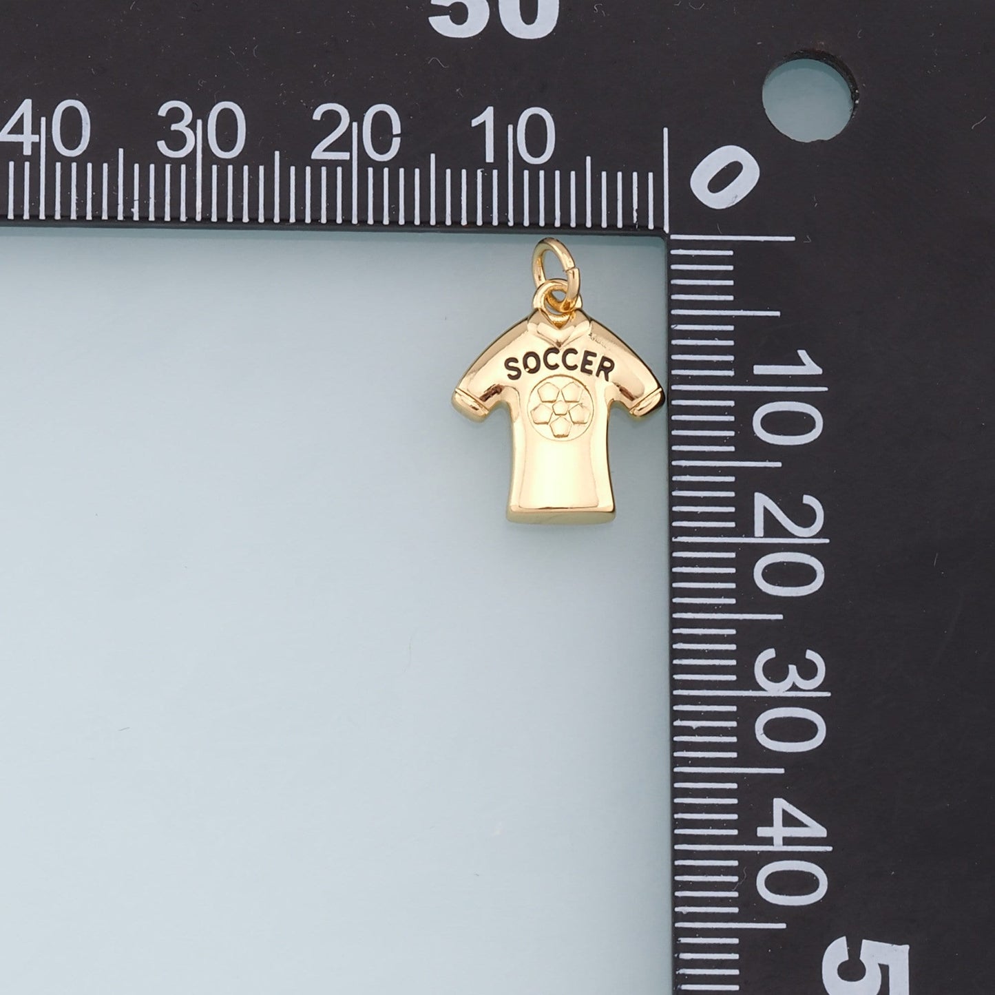 Gold Tiny Football Jersey Charms,18K Gold Football Pendant,Soccer Charm Bracelet Necklace for DIY Jewelry Making Supply