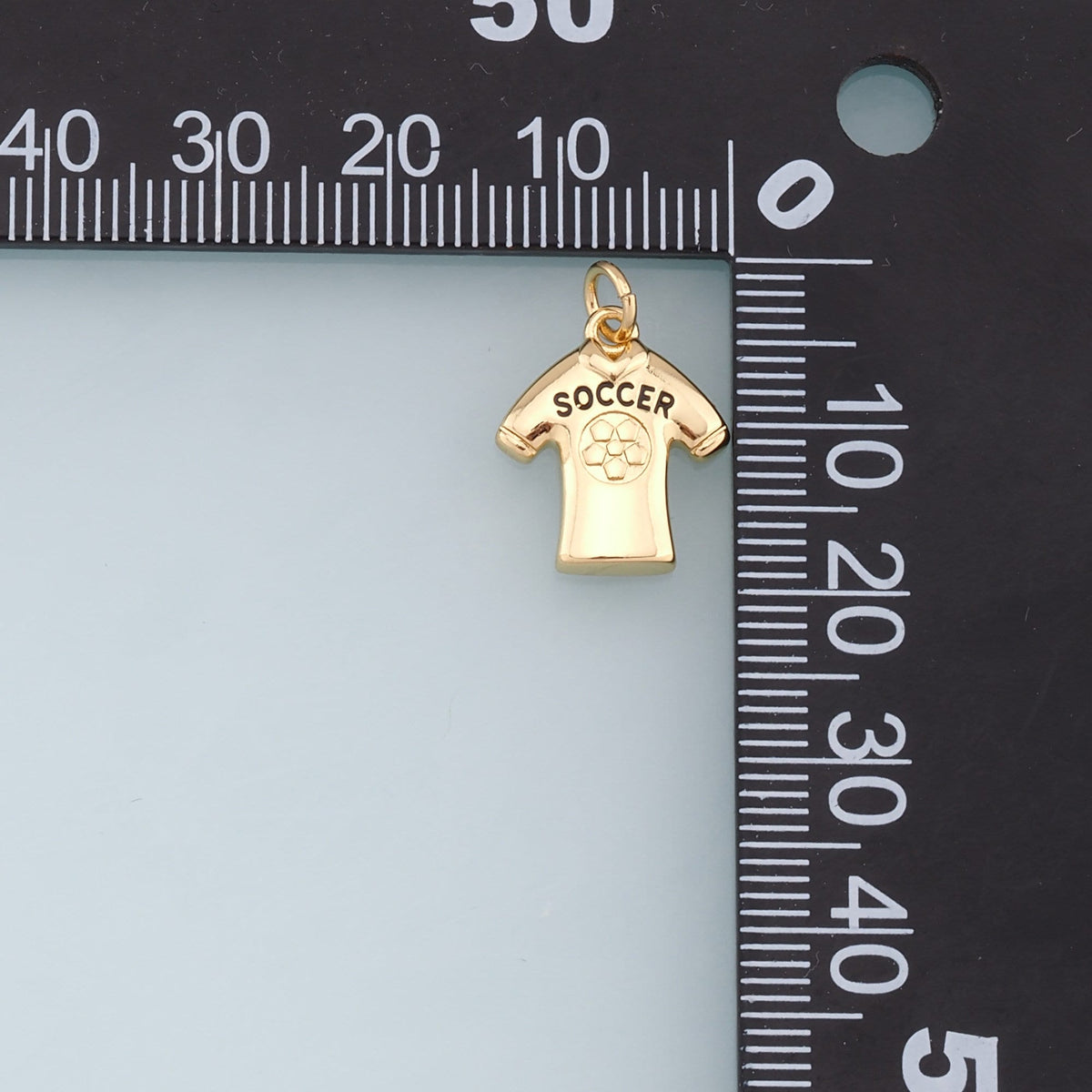 Gold Tiny Football Jersey Charms,18K Gold Football Pendant,Soccer Charm Bracelet Necklace for DIY Jewelry Making Supply