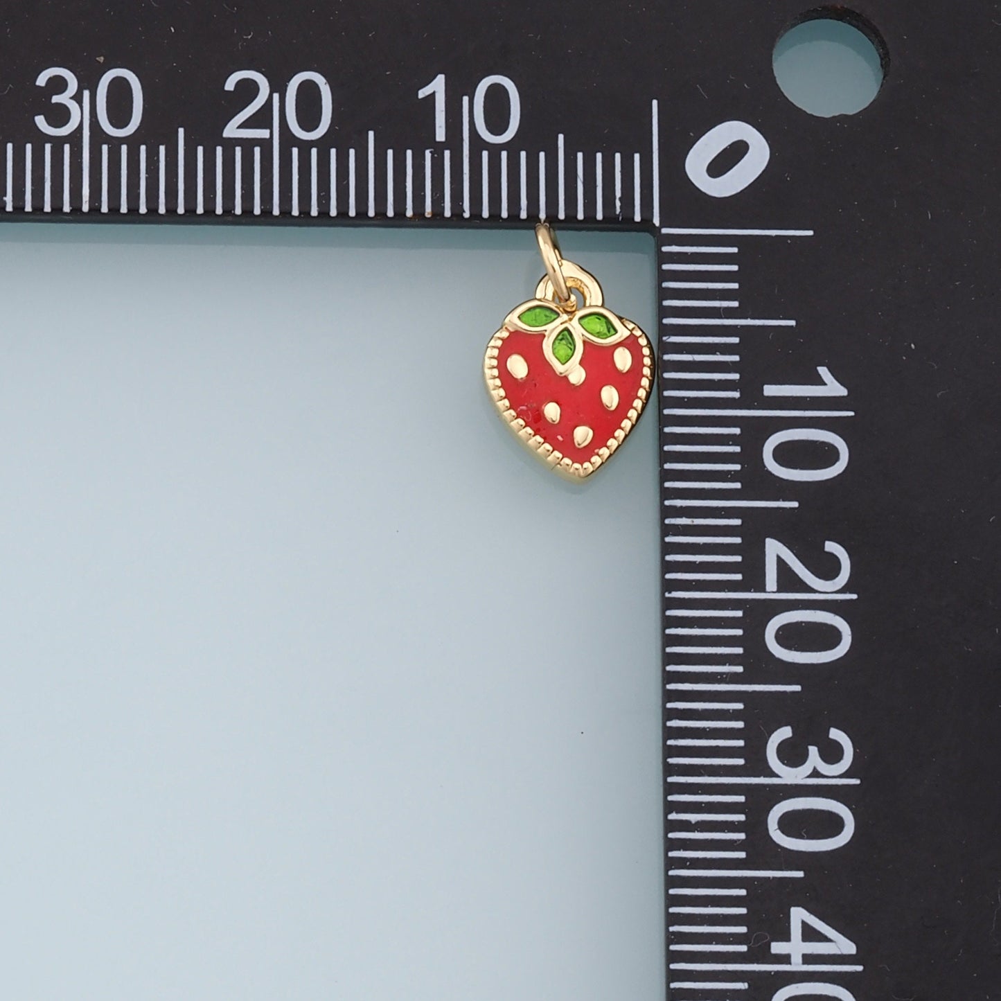 Gold Strawberry Charms,18K Gold Filled StrawberryPendant,Fruit Charm Bracelet Necklace for DIY Jewelry Making Supply