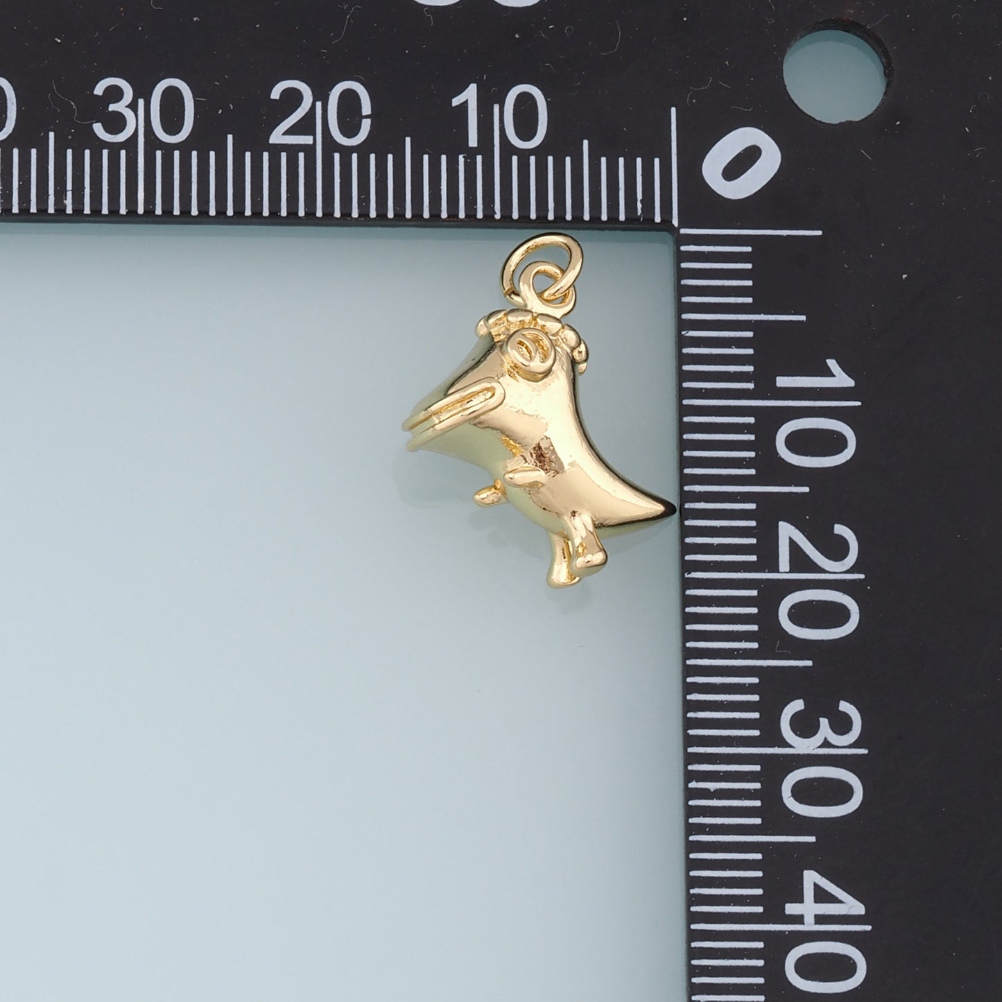 Gold Dinosaur Charms,18K Gold Filled Dinosaur Pendant,Kawaii Charm Bracelet Necklace for DIY Jewelry Making Supply