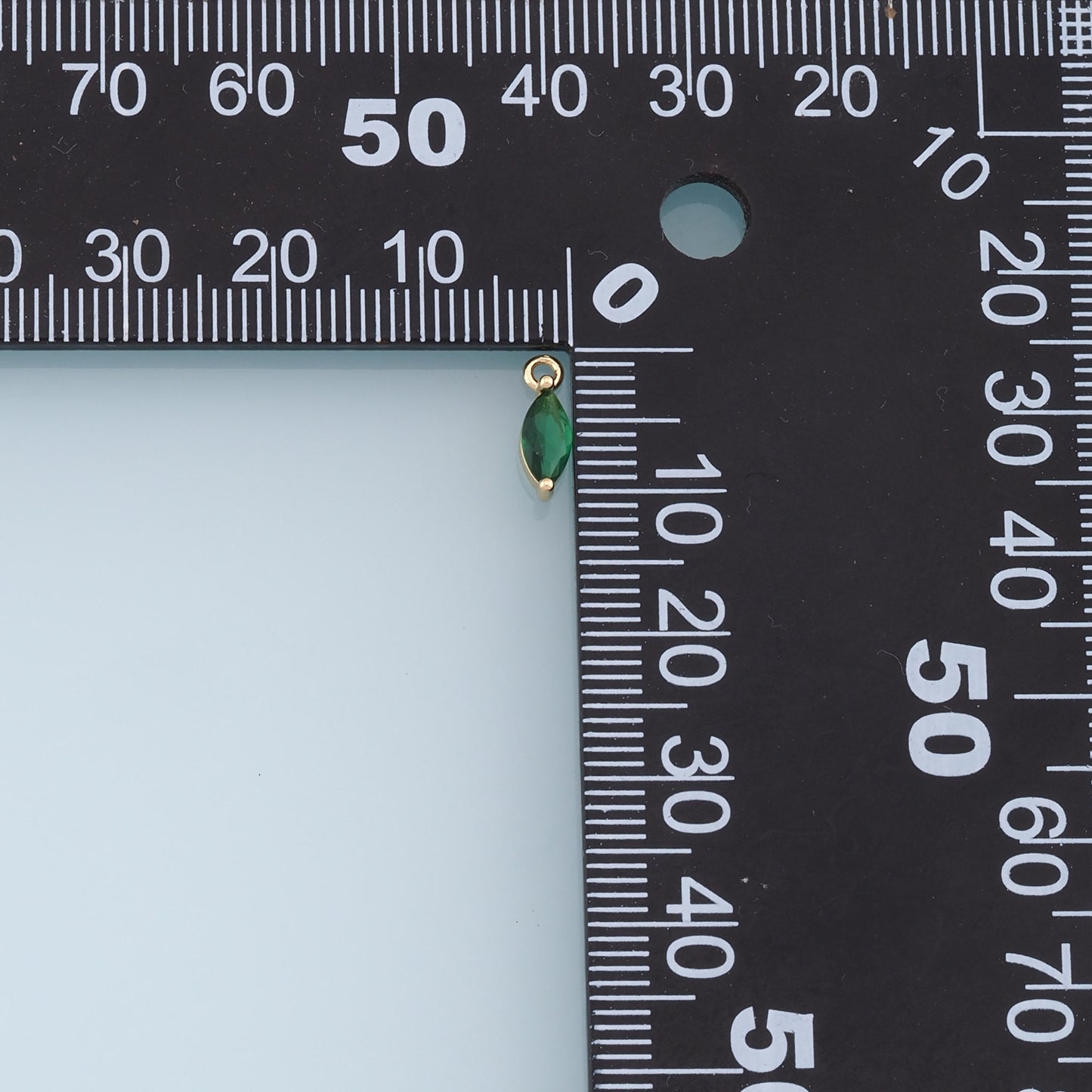 Gold Oval Crystal Charm,18K Gold Filled Crystal Pendant Bracelet Necklace for DIY Jewelry Making Supply 6mm