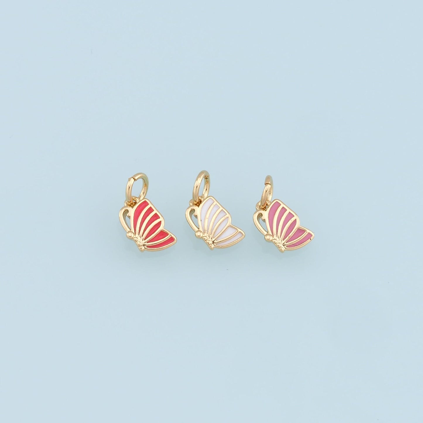 Gold Tiny Cup Charms,18K Gold Filled Enamel Cup Pendant,Cup Charm Bracelet Necklace for DIY Jewelry Making Supply
