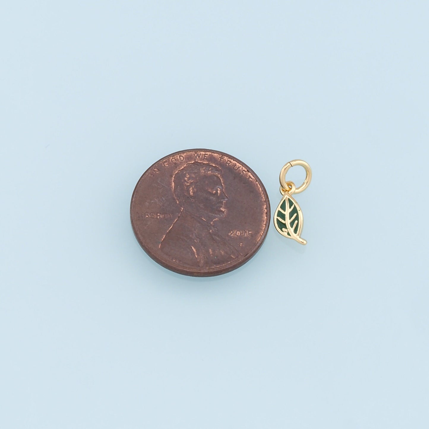 Gold Tiny Leaf Charms,18K Gold Filled Leaf Pendant,Enamel Leaf Charm Bracelet Necklace for DIY Jewelry Making Supply