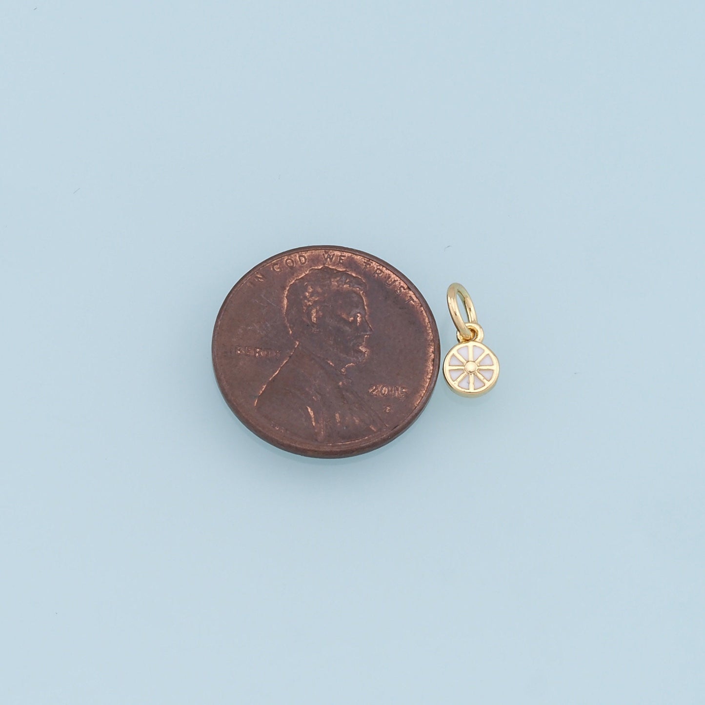Gold Tiny Lemon Charms,18K Gold Filled Enamel Lemon Pendant,Fruit Charm Bracelet Necklace for DIY Jewelry Making Supply