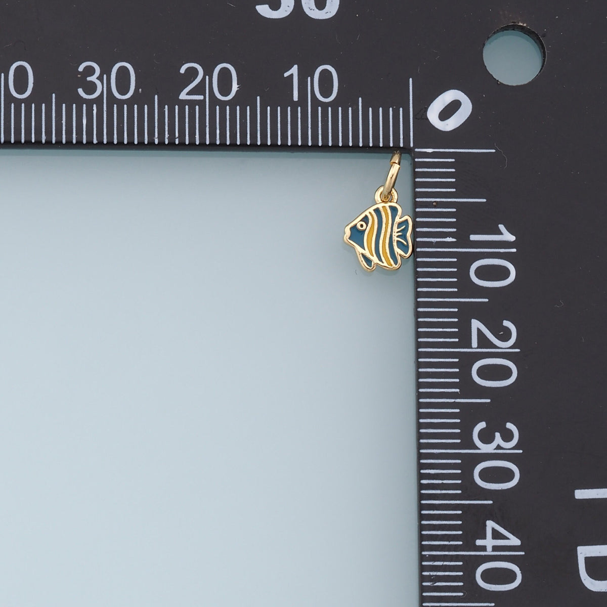 Cute Tiny Fish Charms,18K Gold Filled Enamel Fish Pendant,Kawaii Charm Bracelet Necklace for DIY Jewelry Making Supply