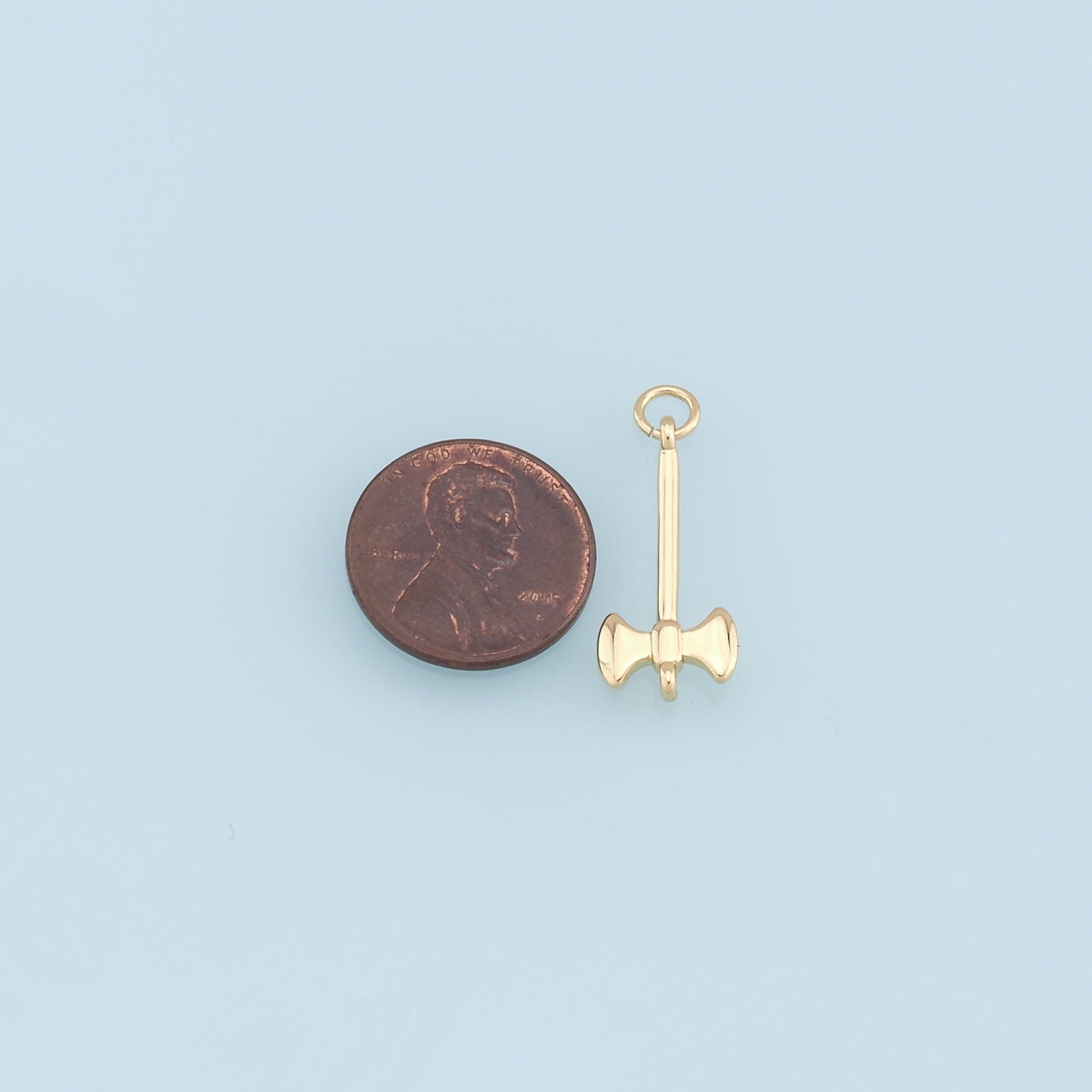 Gold Axe Charms,18K Gold Filled Axe Pendant,Axe Charm Bracelet Necklace for DIY Jewelry Making Supply