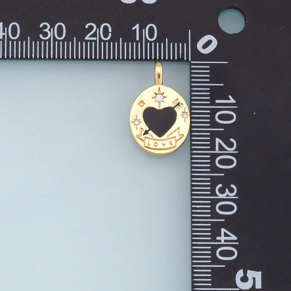 18K Gold Filled Heart Enamel Charm Pendant for Jewelry Making