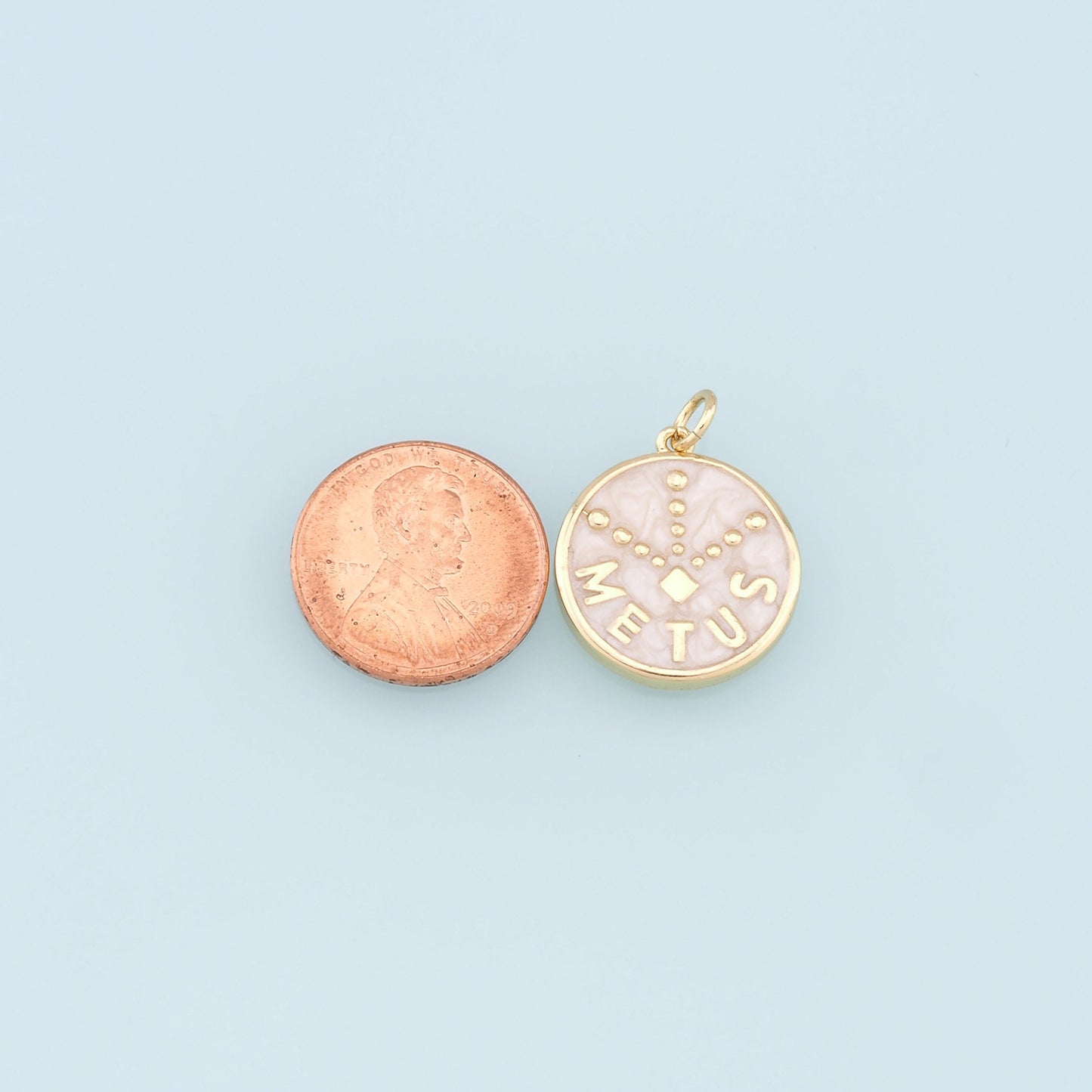 Gold Enamel Charms,18K Gold Filled Enamel Pendant Charm Bracelet Necklace for DIY Jewelry Making Supply