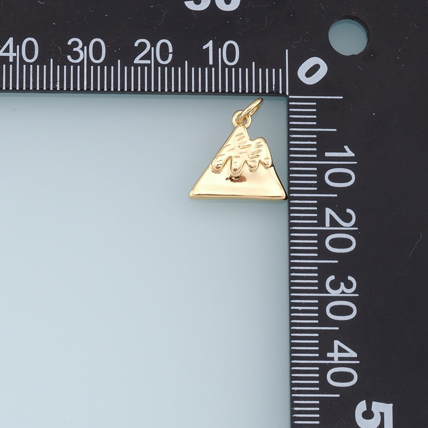 Gold Mountain Charms,18K Gold Filled Mountain Pendant,Nature Charm Bracelet Necklace for DIY Jewelry Making Supply