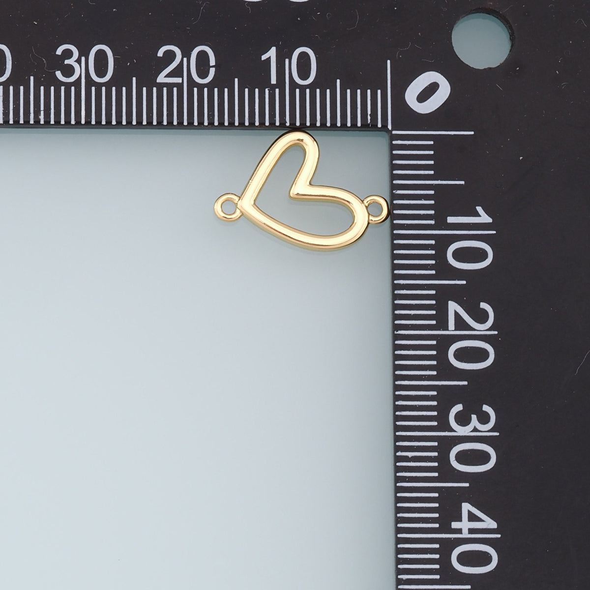Gold Heart Connector Charms,18K Gold Filled Heart Pendant,Heart Charm Bracelet Necklace for DIY Jewelry Making Supply