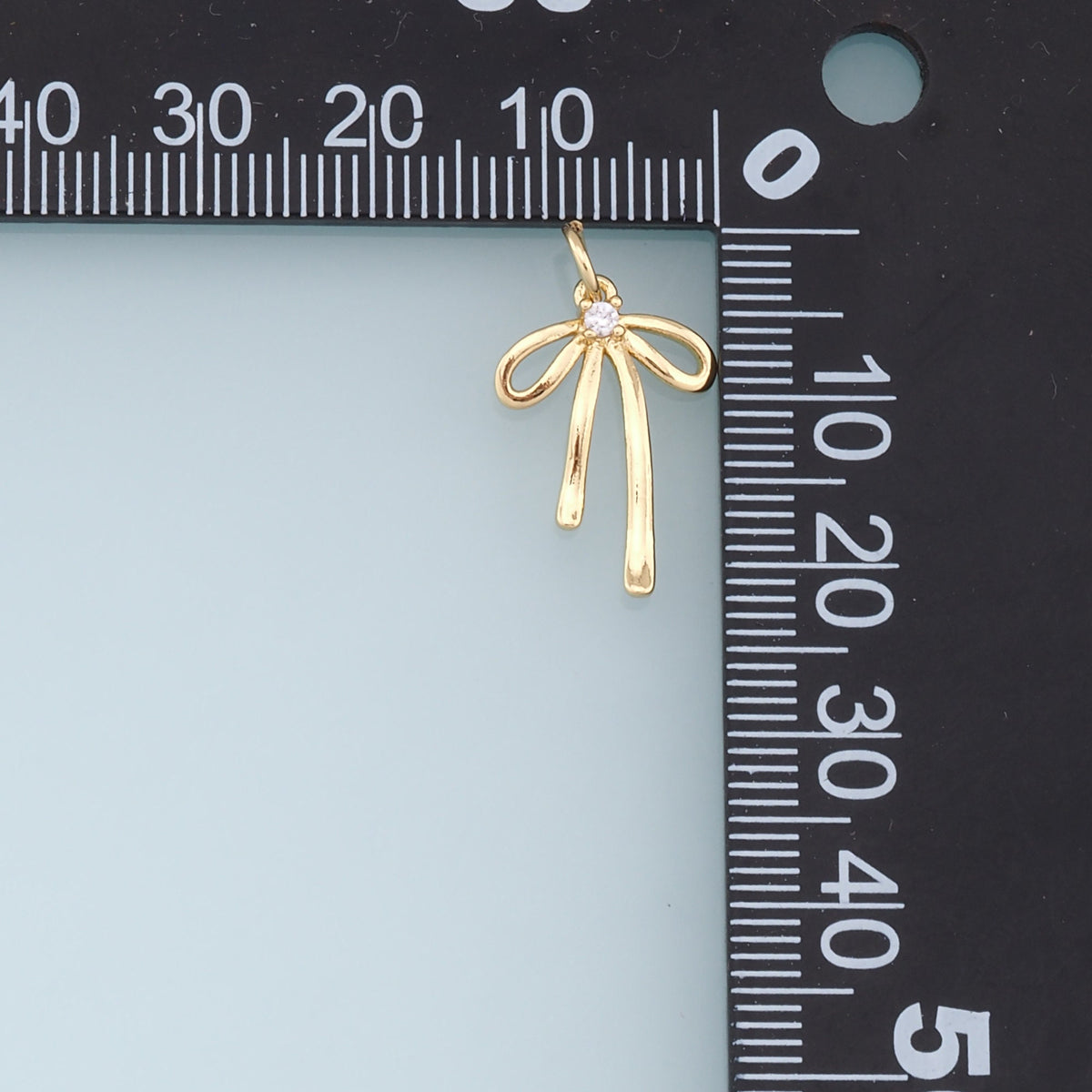 18K Gold Filled Bow Charm Pendant for Jewelry Making