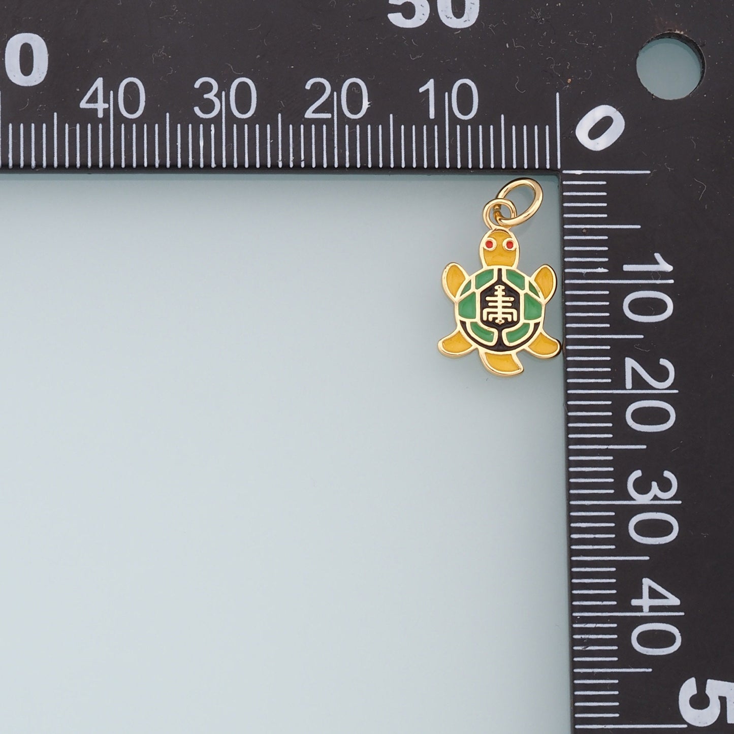 Gold Turtle Charms,18K Gold Filled Turtle Pendant,Enamle Turtle Charm Bracelet Necklace for DIY Jewelry Making Supply
