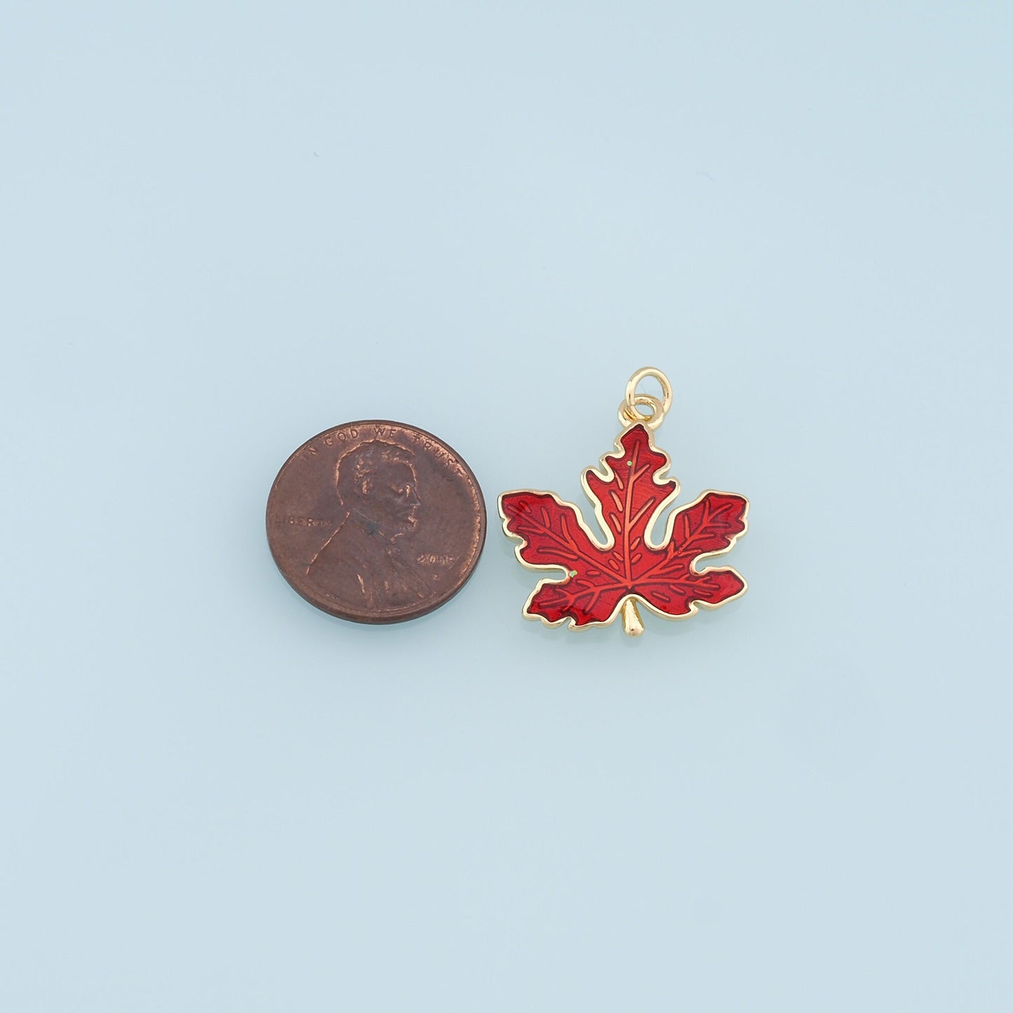 Gold Maple Leaf Charms,18K Gold Filled Maple Leaf Pendant,Silver Maple Leaf Charm Bracelet Necklace for DIY Jewelry Making Supply