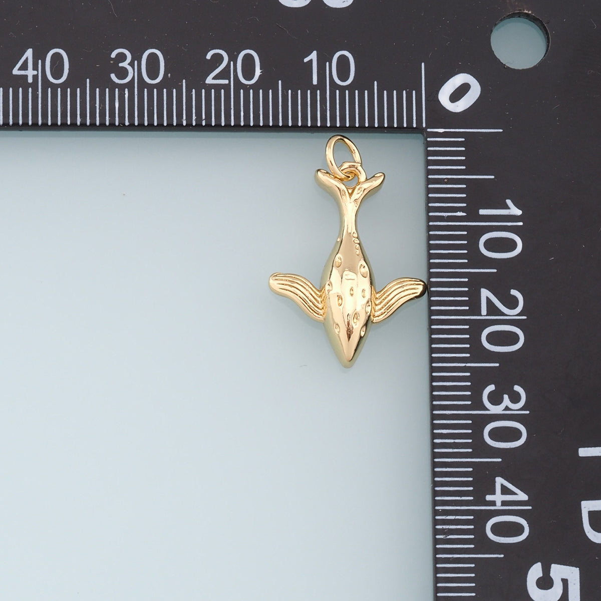 Gold Whale Charms,18K Gold Filled Whale Pendant,Ocean Charm Bracelet Necklace for DIY Jewelry Making Supply